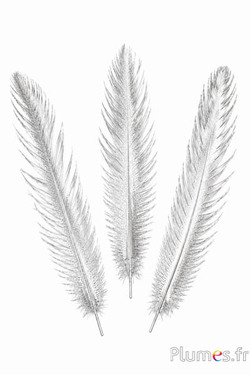 Kraanvogel - 10-14 cm - zilverkleurig